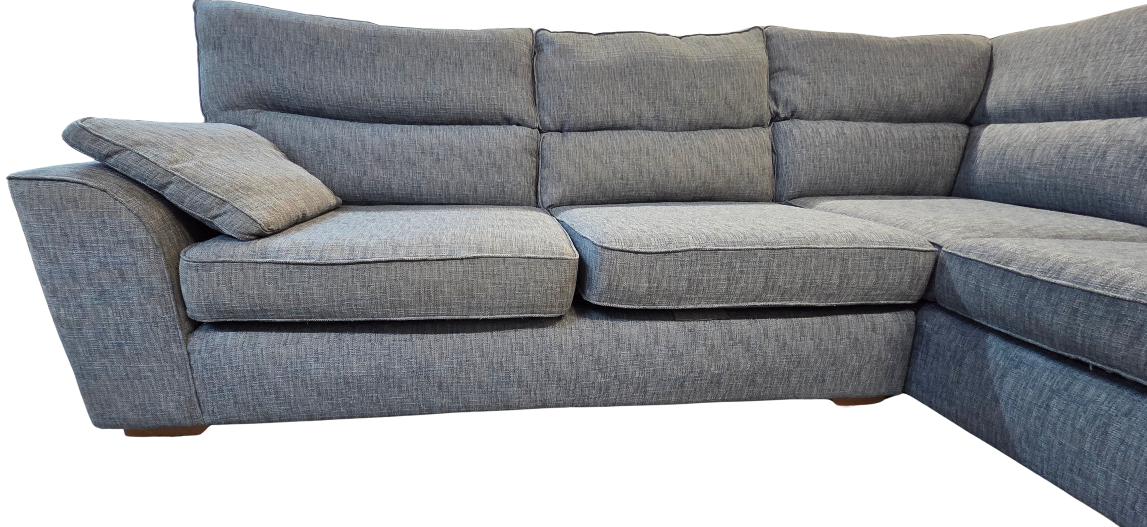 Next Stamford Large Right Hand Facing Corner Sofa – Dark Blue Boucle Weave