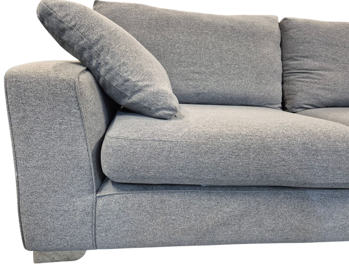 Mid Grey Tweedy Blend Next Delamere Corner Sofa