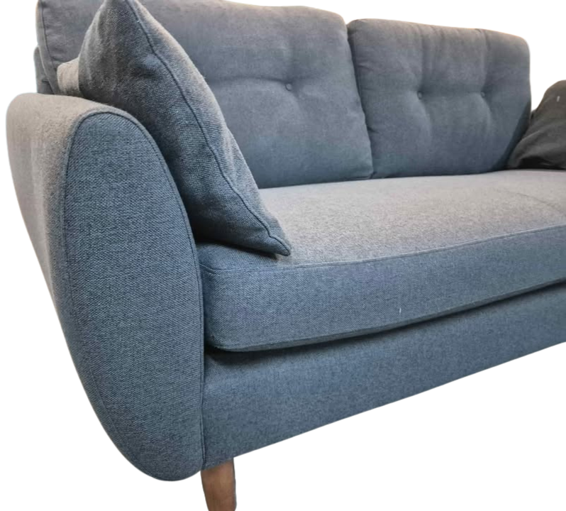 Next Wilson Dark Navy Large Buttoned Back Sofa