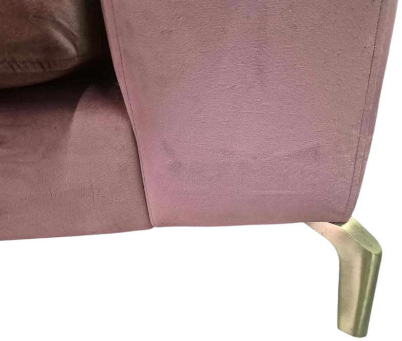 DFS Darcy Mauve Velvet Corner Sofa – Right Hand Facing