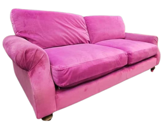 DFS Joules Cambridge 3-Seater Sofa – Magenta Pink Velvet