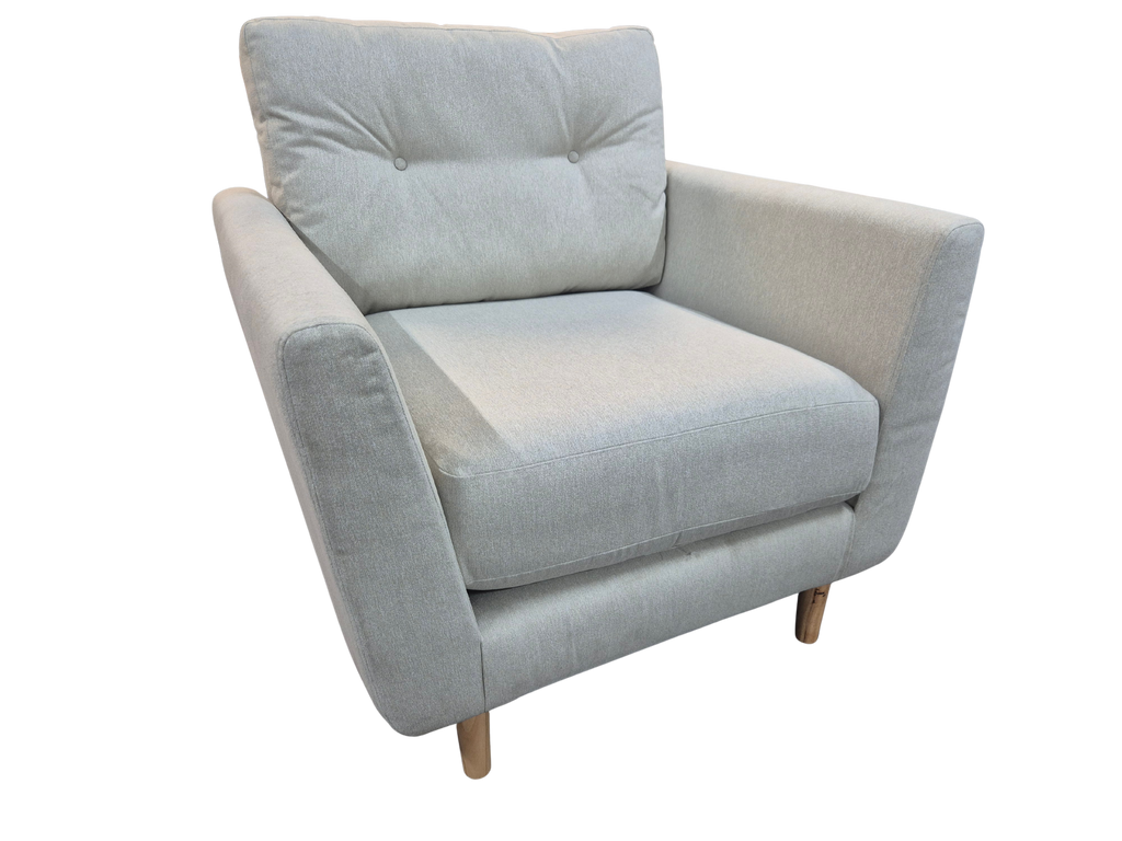 Oak Furnitureland Evie Rosa Sand Fabric Armchair