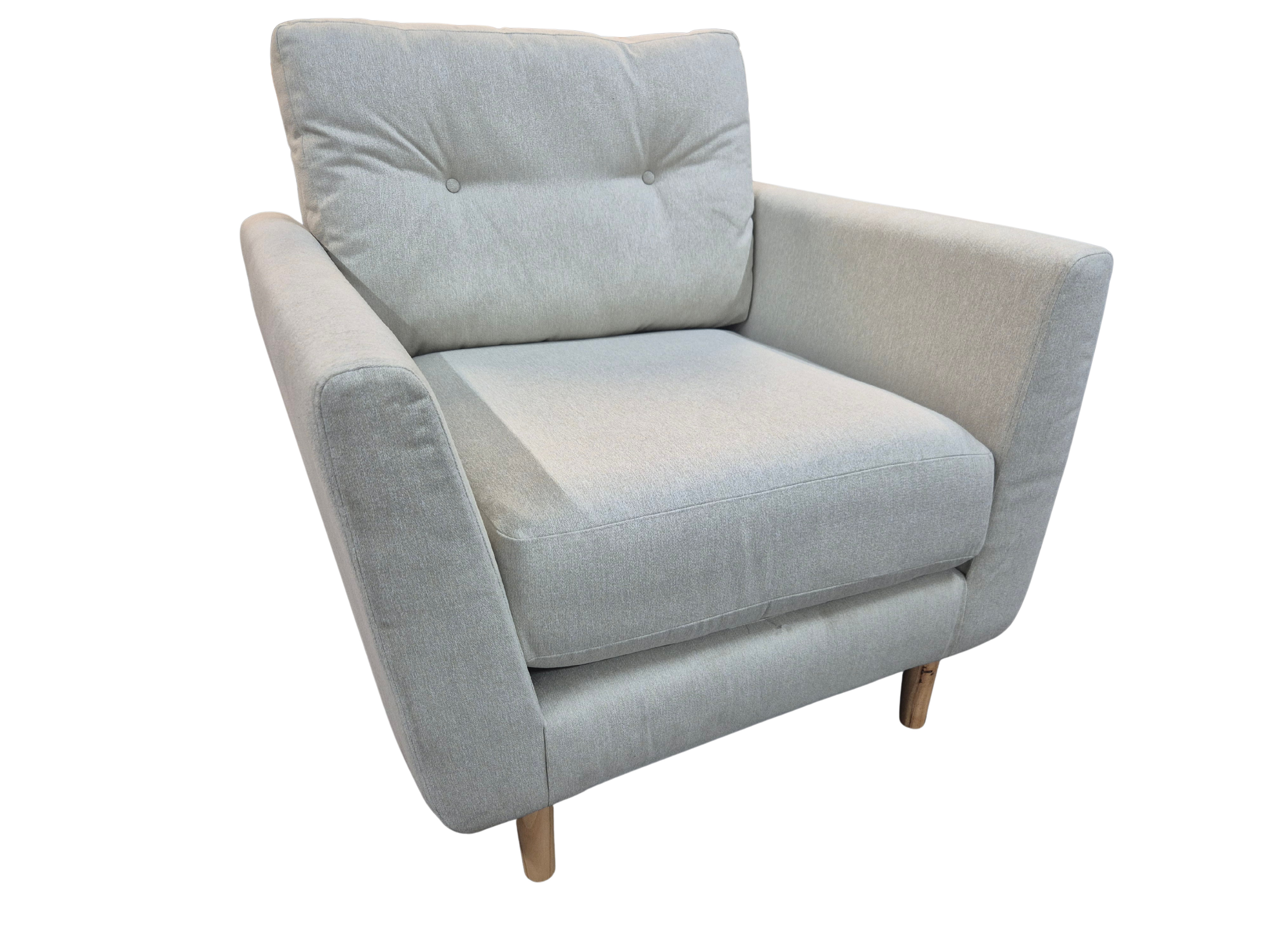 Oak Furnitureland Evie Rosa Sand Fabric Armchair