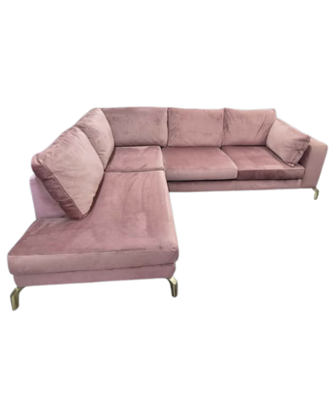 DFS Darcy Mauve Velvet Corner Sofa – Right Hand Facing