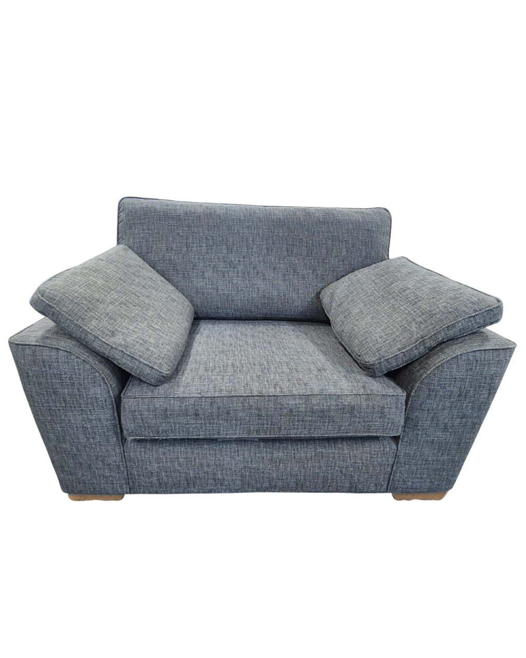 Dark Blue Boucle Weave Easy Clean Next Stamford Cuddle Chair
