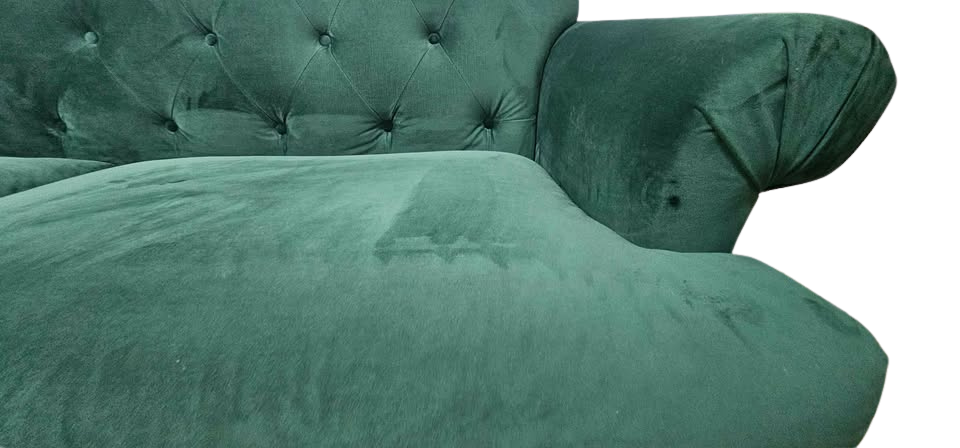 Green Velvet 3-Seater Sofa