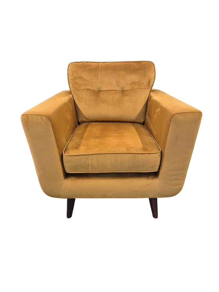 DFS Penny Sensual Velvet Orange Chair