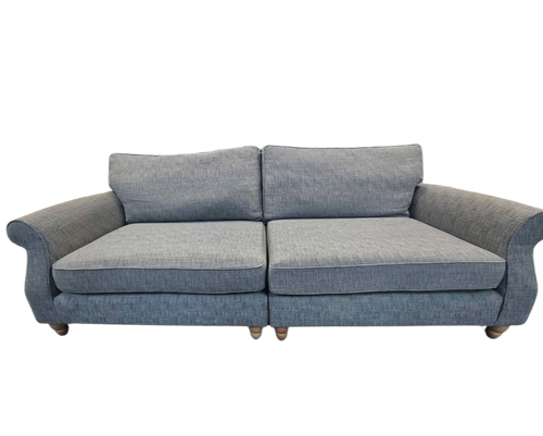 Chunky Bouclé Easy Clean 4-Seater Sofa – Mid Grey