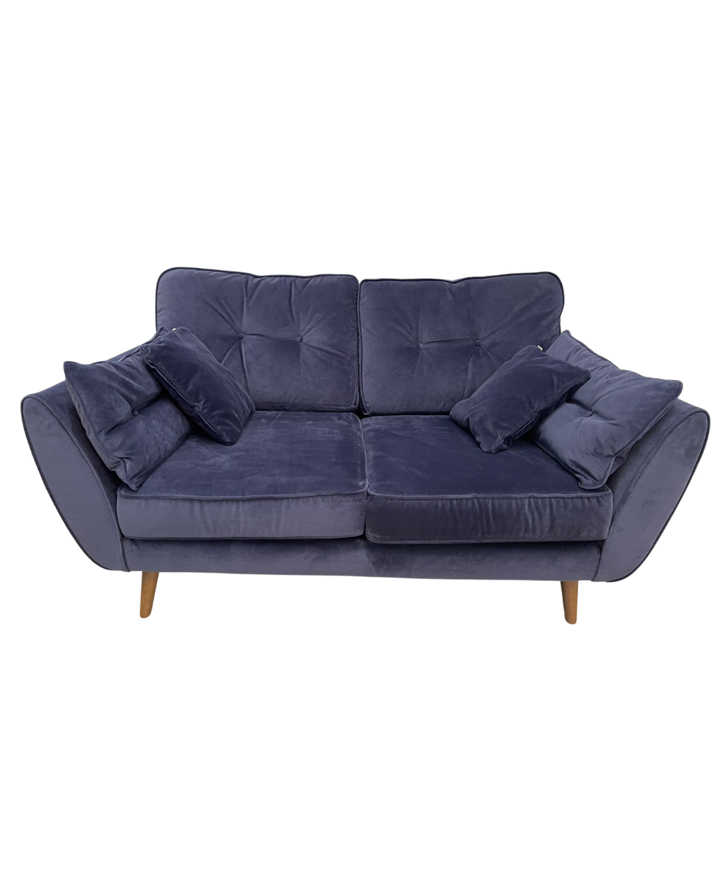 DFS French Connection Zinc  Chenille Denim 2 Seater