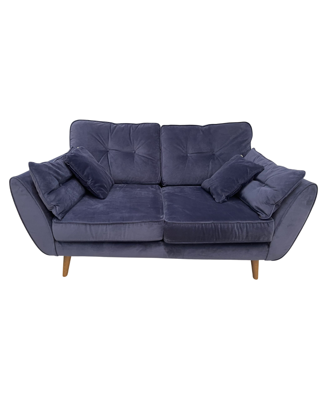 DFS French Connection Zinc  Chenille Denim 2 Seater