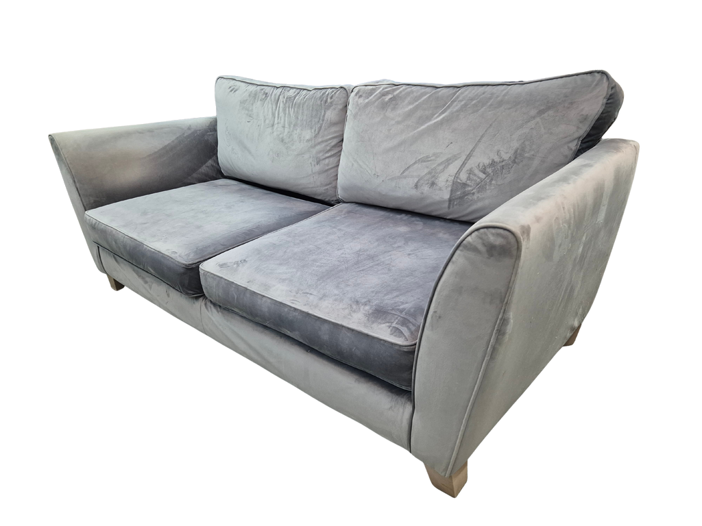 Sofology Canterbury Grey Velvet 3 Seater