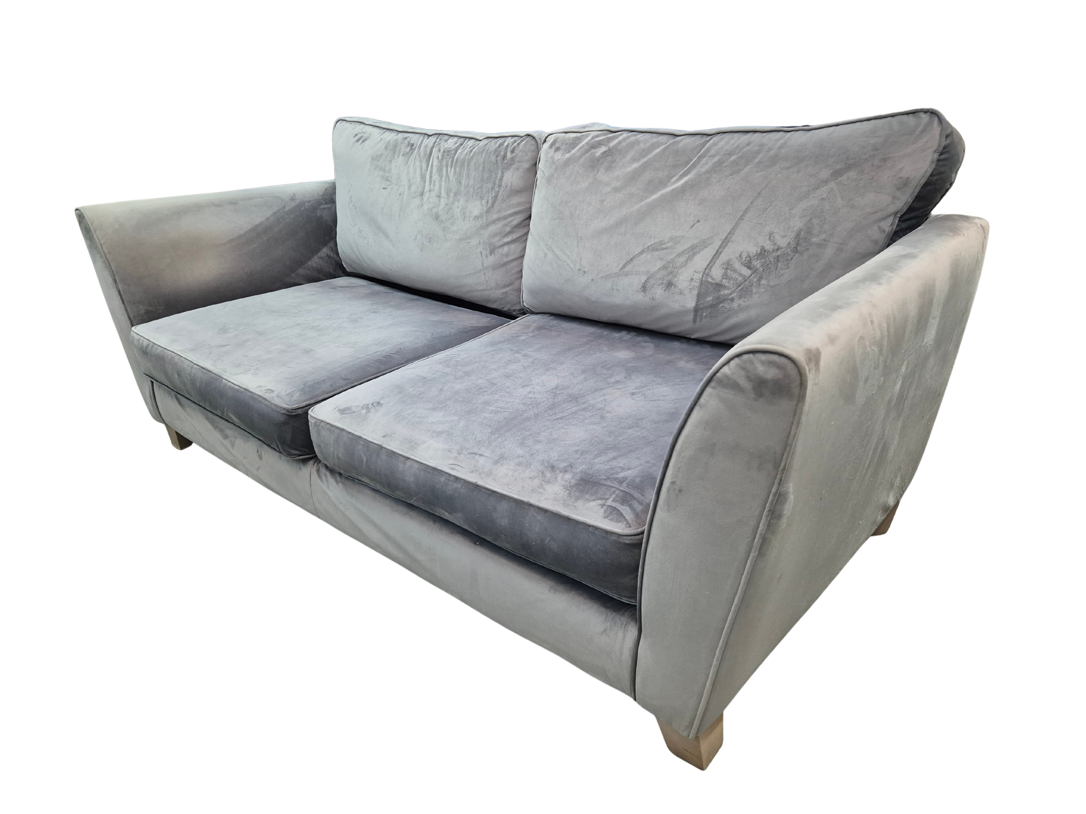 Sofology Canterbury Grey Velvet 3 Seater