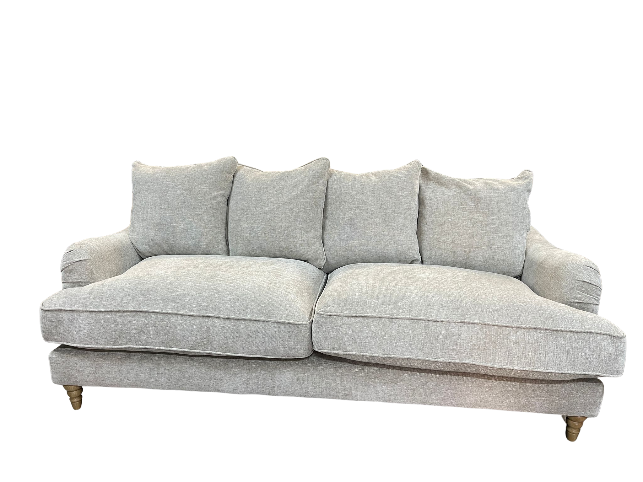 Oak Furniture Land Eloise Pillow Back Natural Marlan 4 Seater Sofa