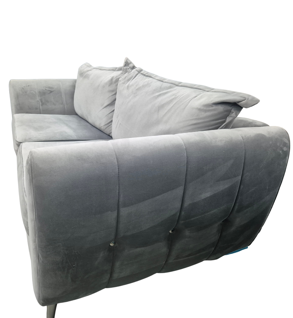 Sofology Gabrielle 4-Seater Sofa – Grey Velvet