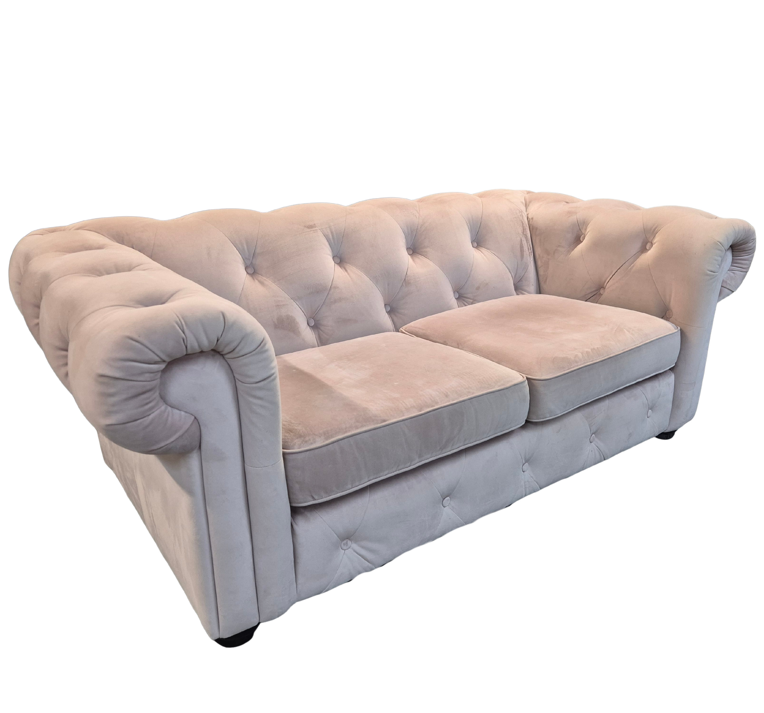 DFS Belair Blush Sensual Velvet 2 Seater