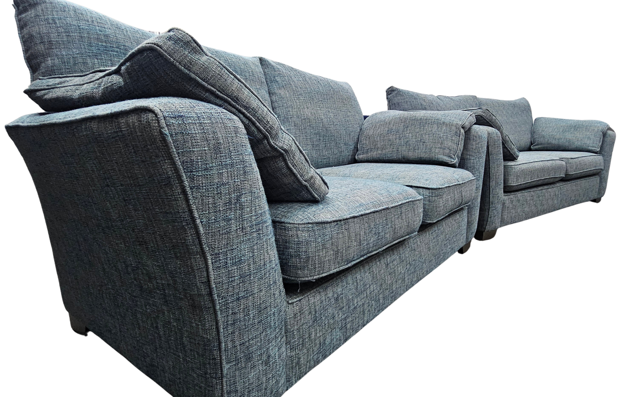 Next Dark Teal/Grey Medium + Large Sofas (Heath Range) - Boucle Weave