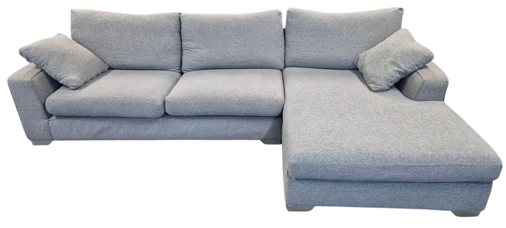 Mid Grey Tweedy Blend Next Delamere Corner Sofa