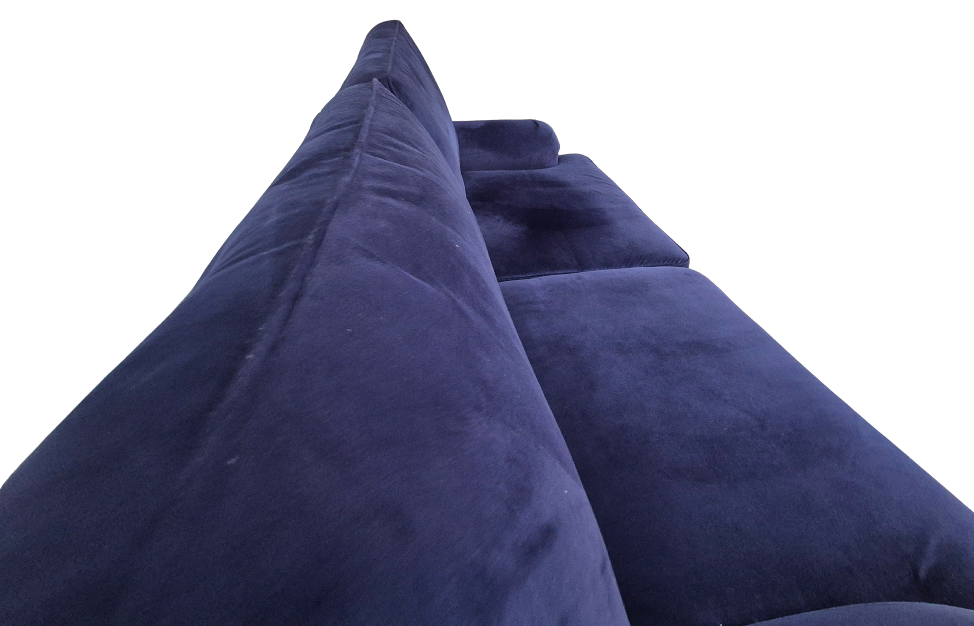 Navy Blue Velvet Made 3-Seater Sofa