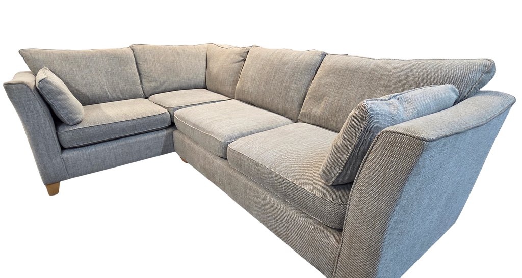 Next Farrell Neutral Textured Weave Corner Sofa