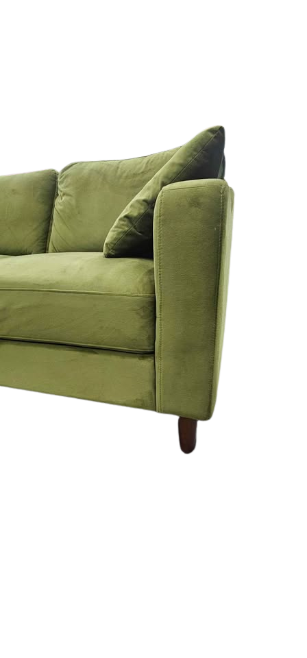 Moss Green Velvet Sofa