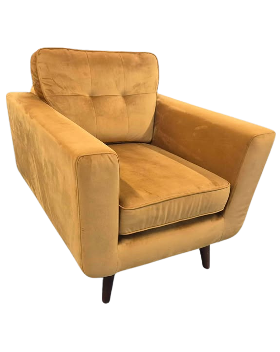 DFS Penny Sensual Velvet Orange Chair