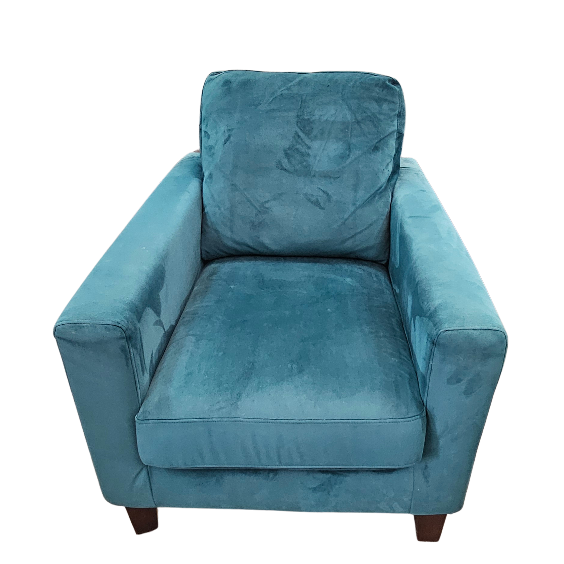John Lewis – Teal Velvet Armchair
