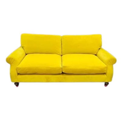 DFS Joules Cambridge 3-Seater Sofa – Yellow Velvet