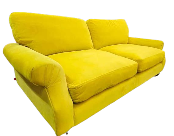 DFS Joules Cambridge 3-Seater Sofa – Yellow Velvet