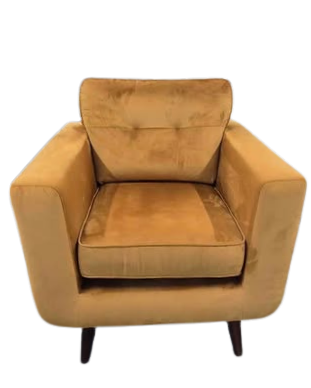 DFS Penny Sensual Velvet Orange Chair