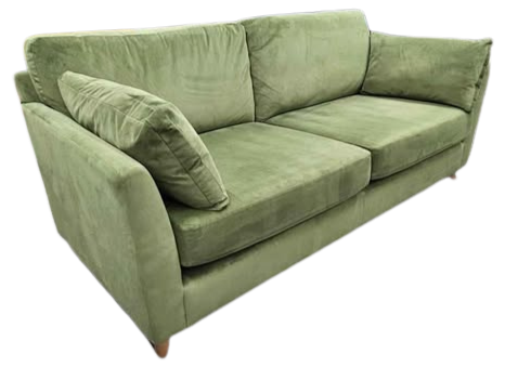 Debenhams Moss Green Velvet 3 Seater