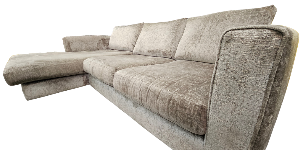Sofology Majestica Corner Sofa – Silver/Grey Chenille