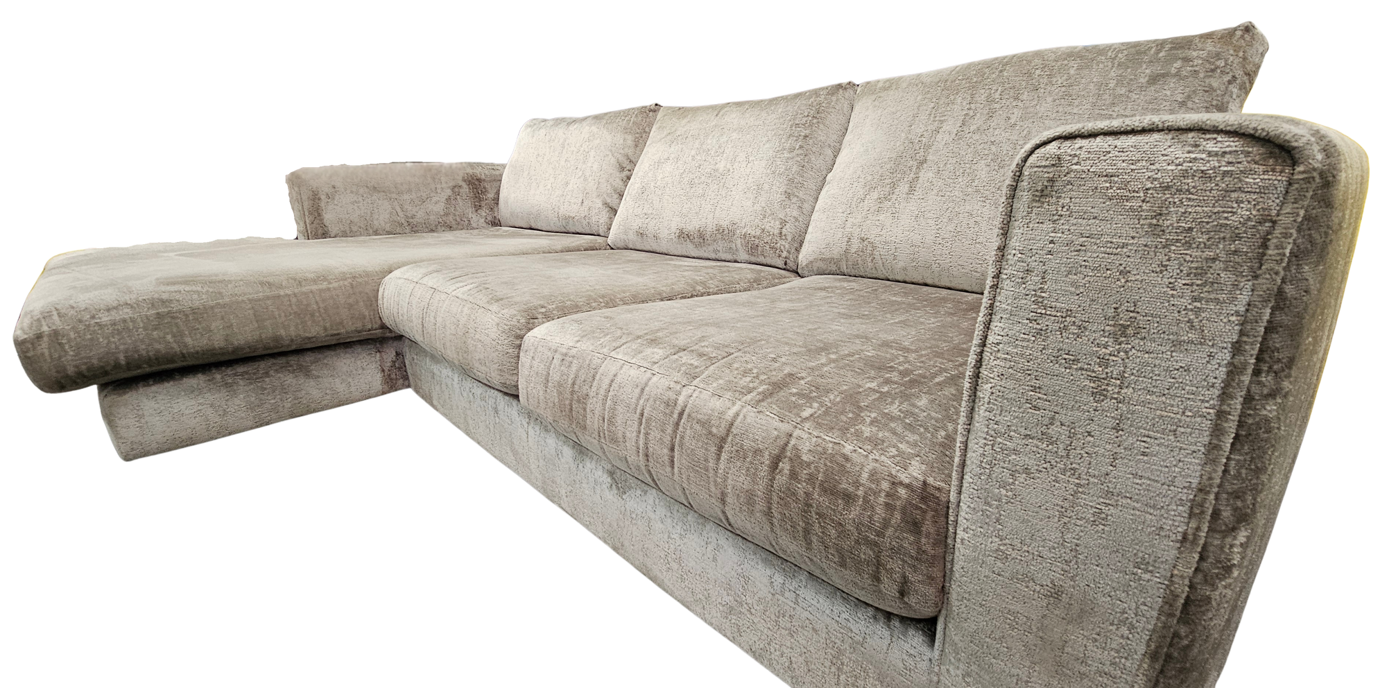 Sofology Majestica Corner Sofa – Silver/Grey Chenille