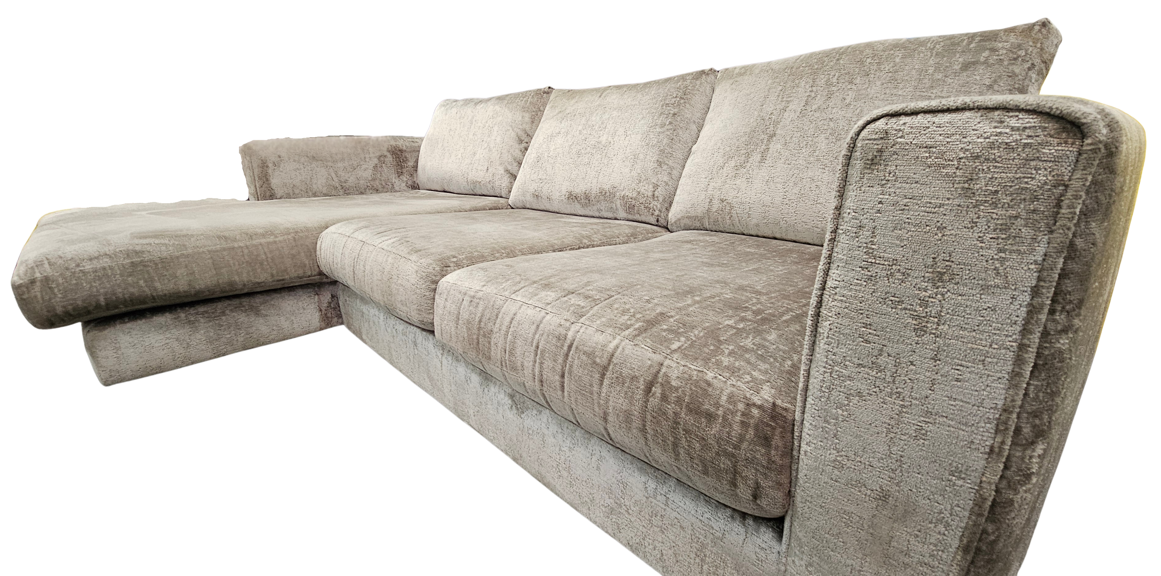 Sofology Majestica Corner Sofa – Silver/Grey Chenille