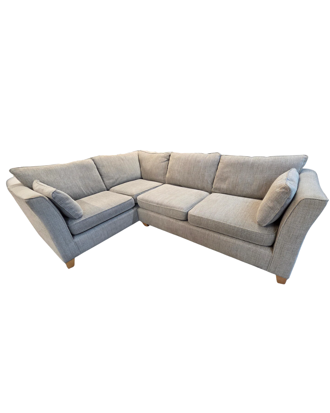 Next Farrell Neutral Textured Weave Corner Sofa