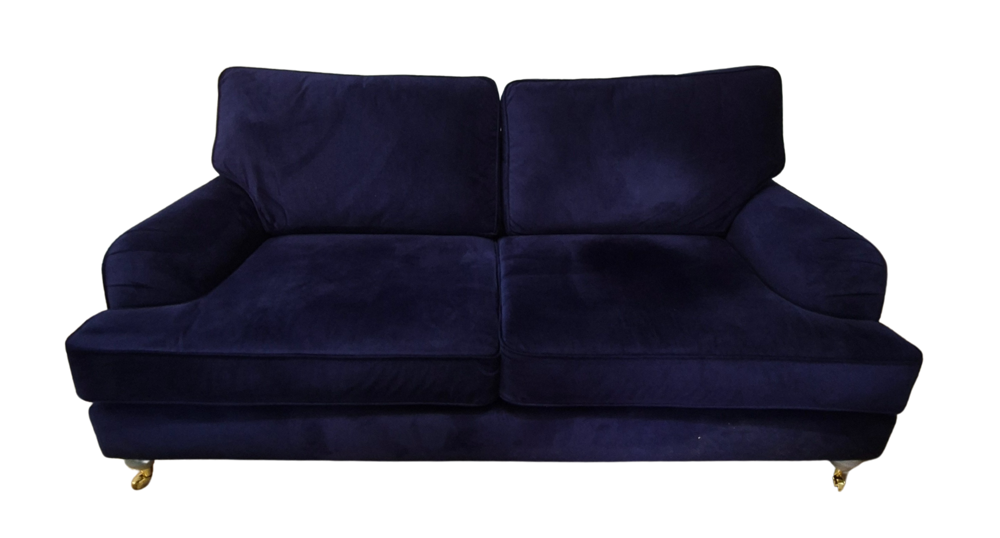 Navy Blue Velvet Made 3-Seater Sofa