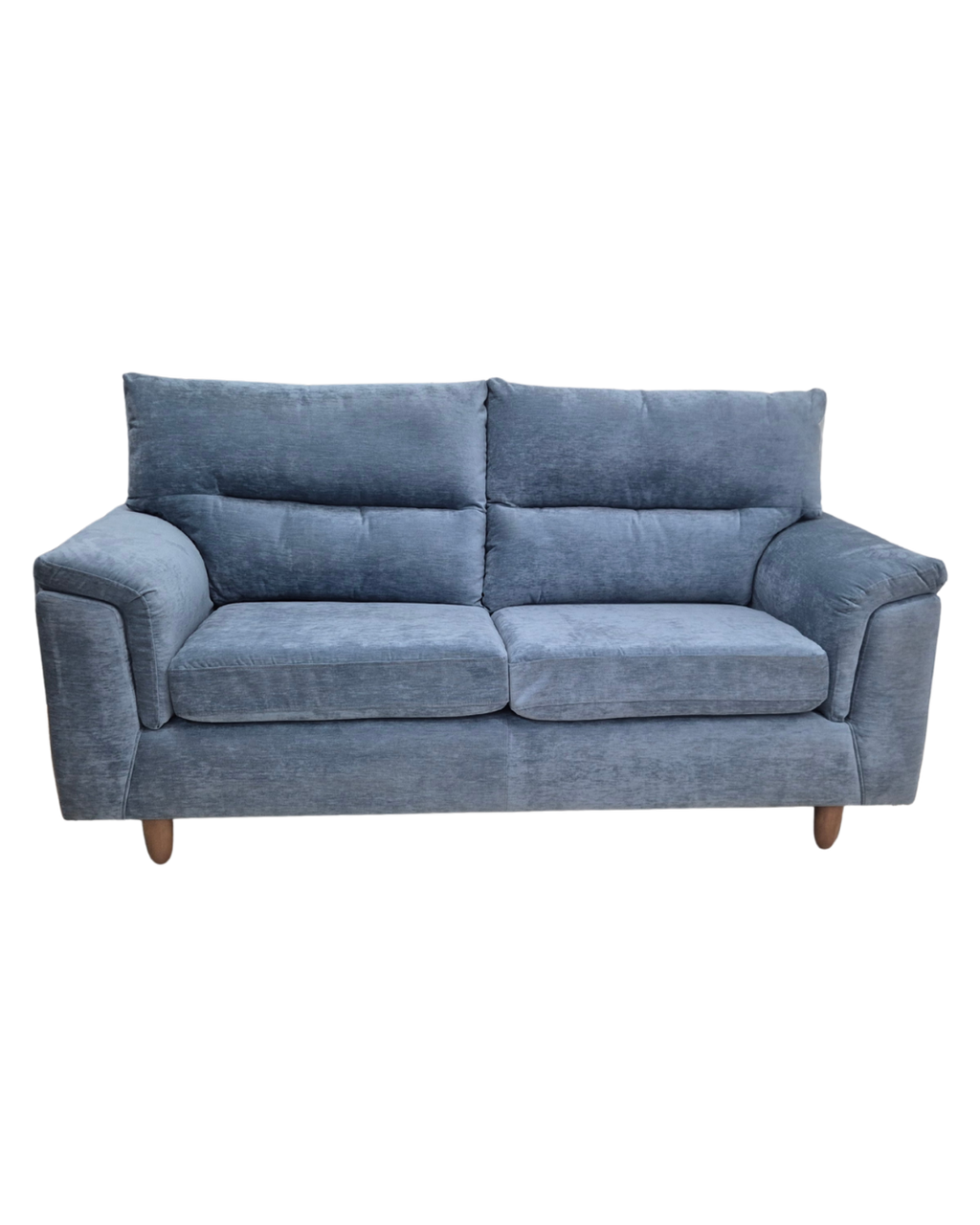 Next Hayden Fine Chenille Easy Clean Mid Blue Small 3 Seater