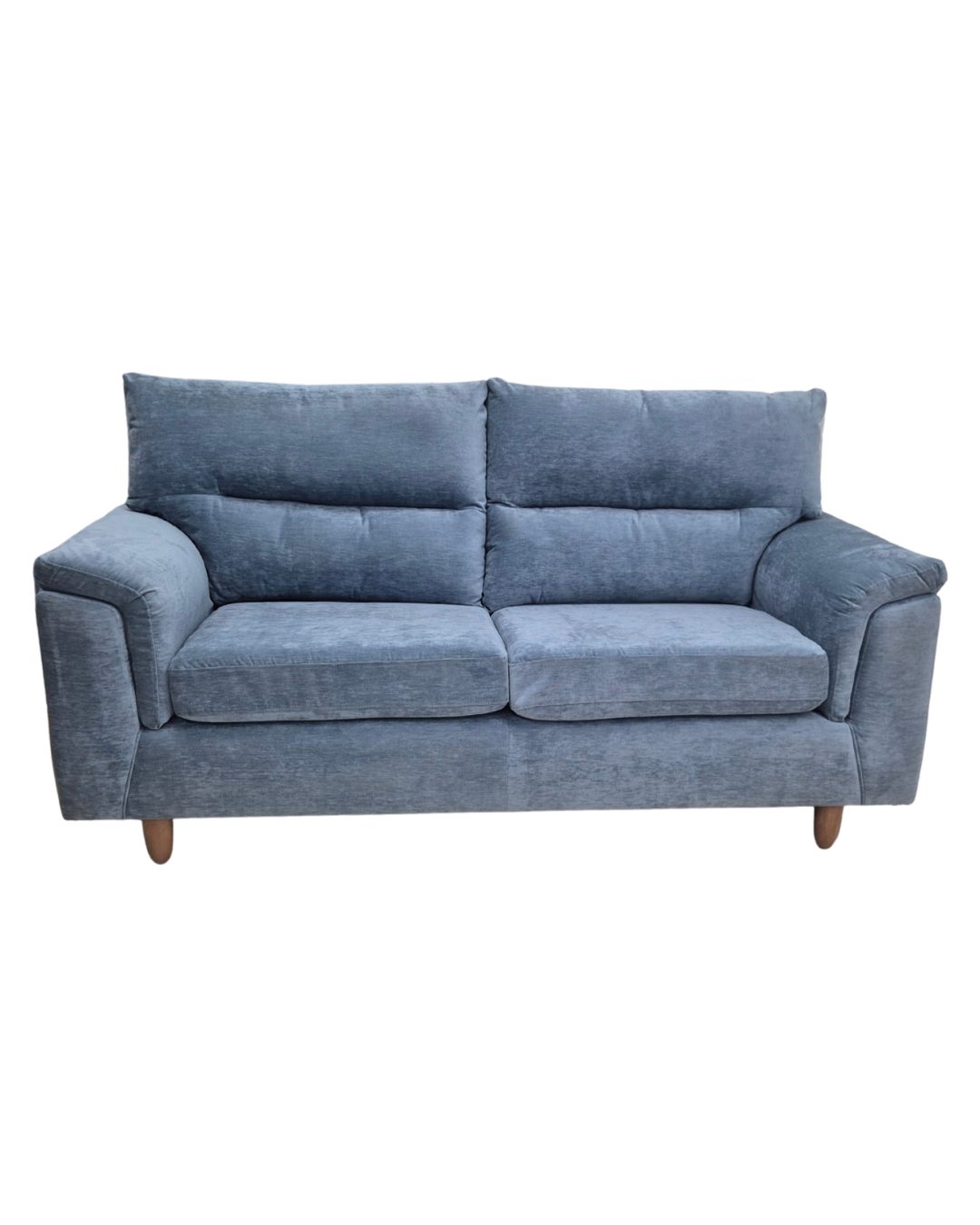 Next Hayden Fine Chenille Easy Clean Mid Blue Small 3 Seater