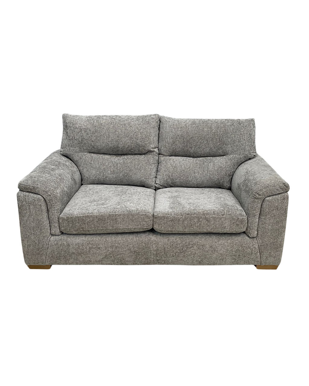 Next Hayden Highback Woven Chenille Easy Clean Light Grey 2 Seater