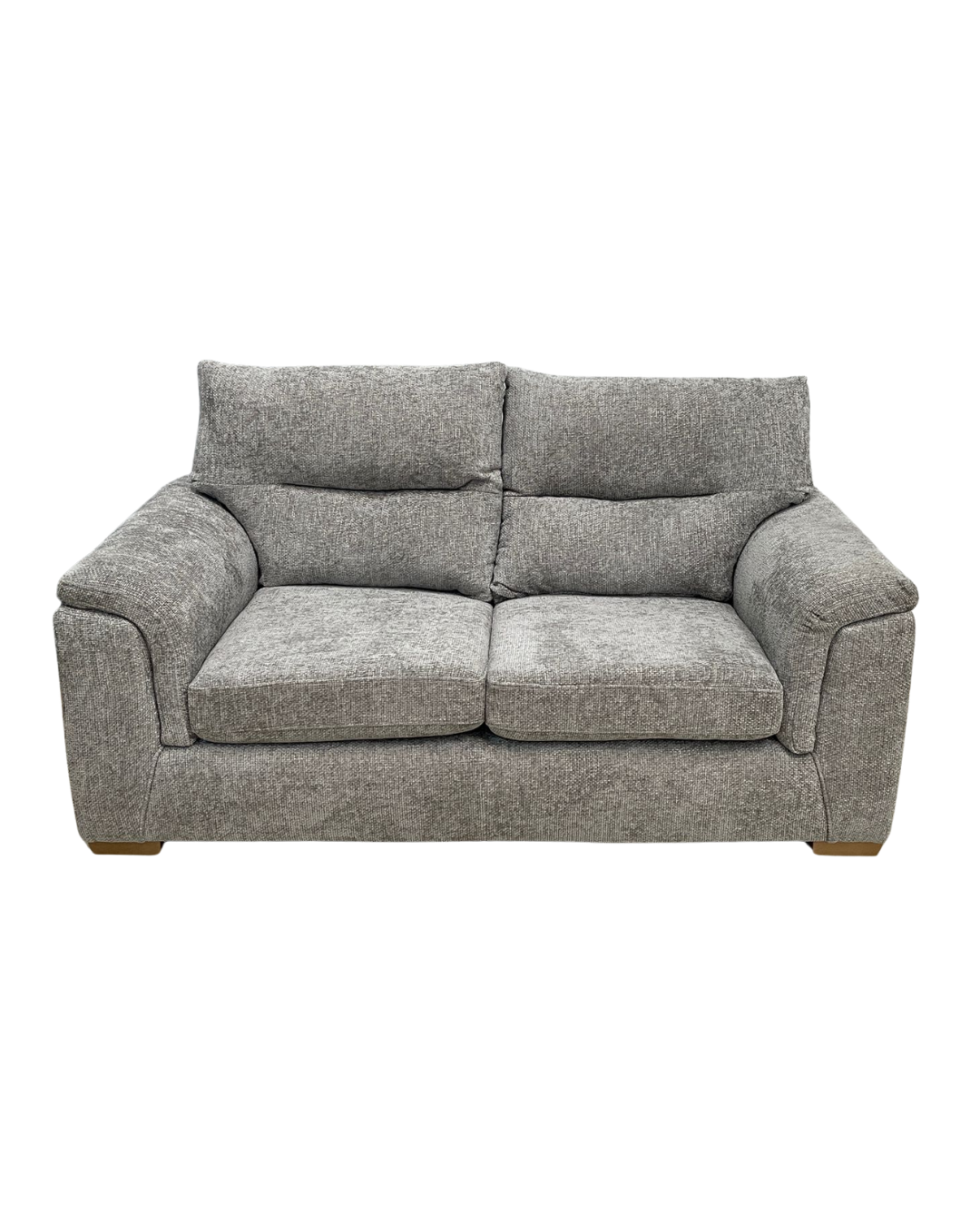 Next Hayden Highback Woven Chenille Easy Clean Light Grey 2 Seater