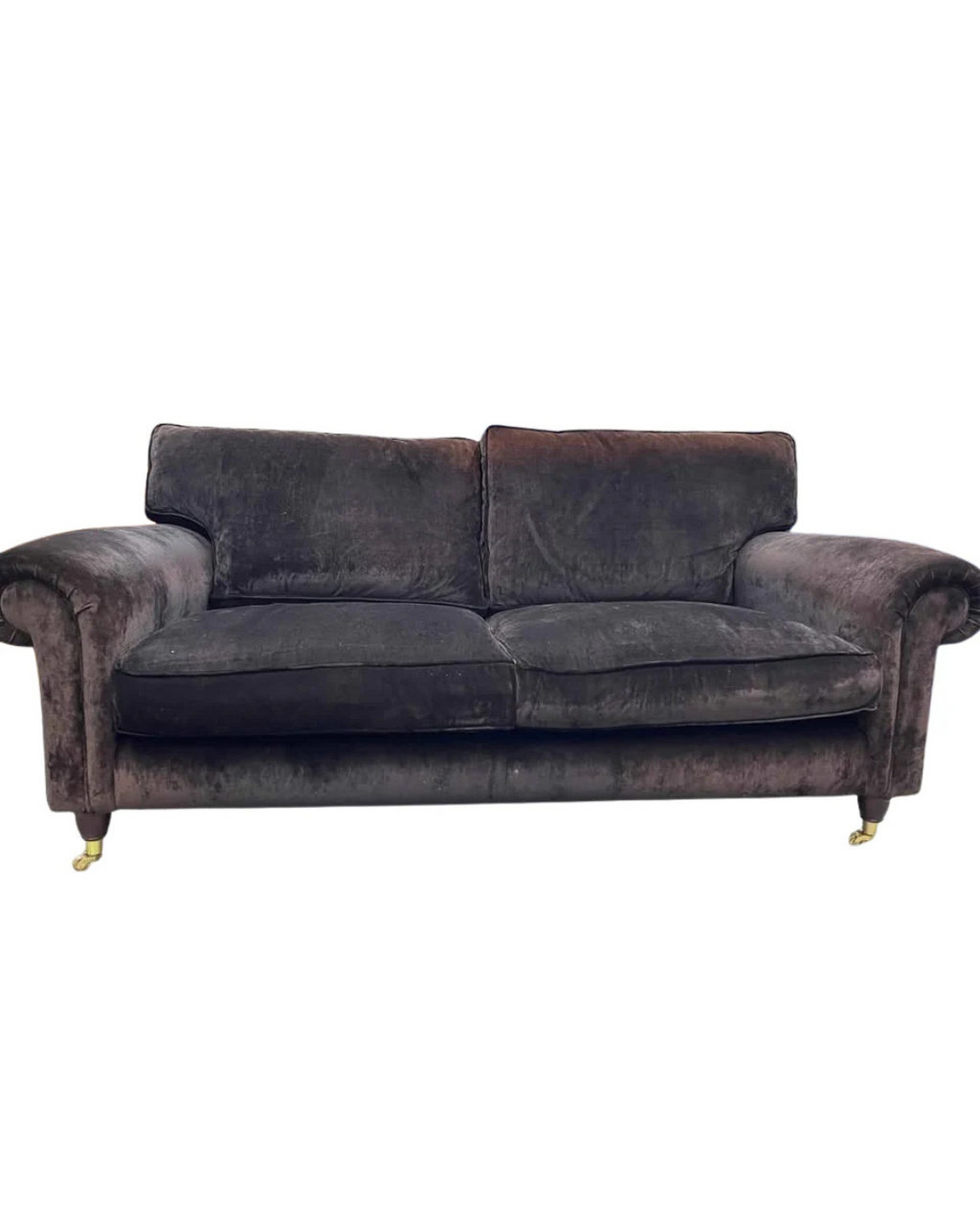 Laura Ashley Black Velvet Sofa