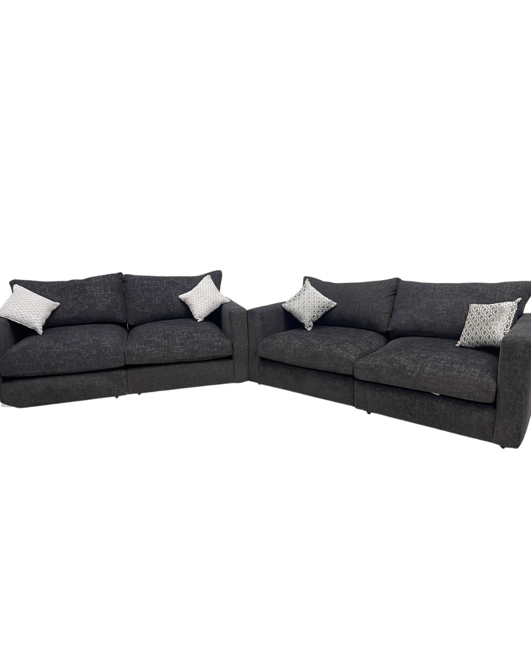 Oak Furniture Land Malvern Charcoal Cupid 2 Seater Set