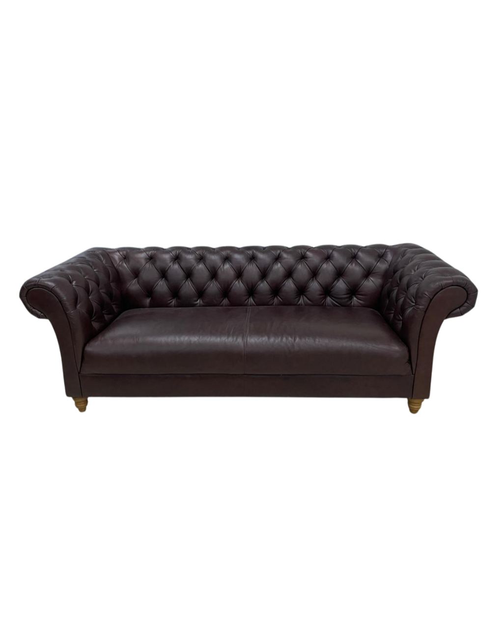 Oak FurnitureLand Montgomery Cigar leather 3 Seater (Ex - Display)