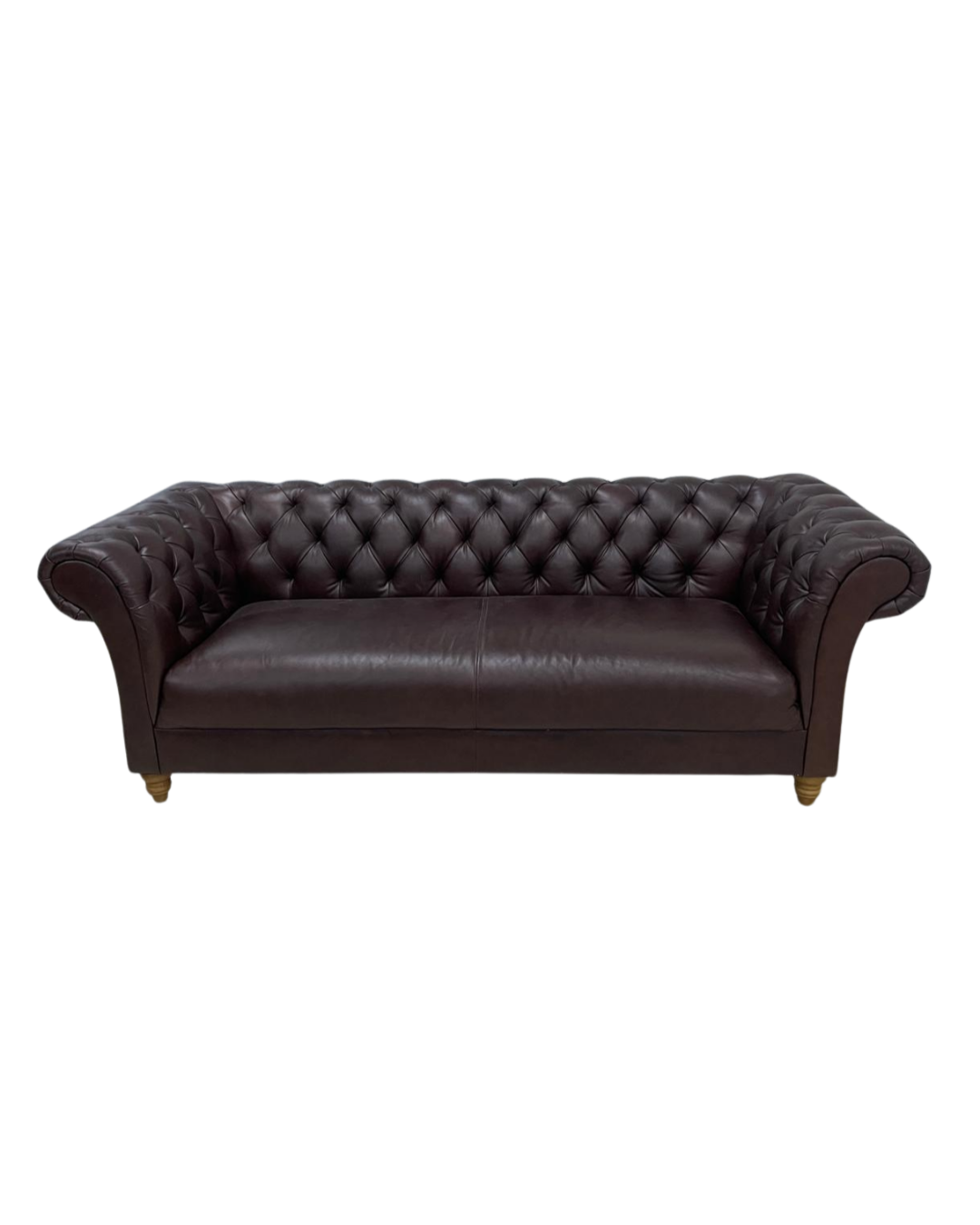 Oak FurnitureLand Montgomery Cigar leather 3 Seater (Ex - Display)