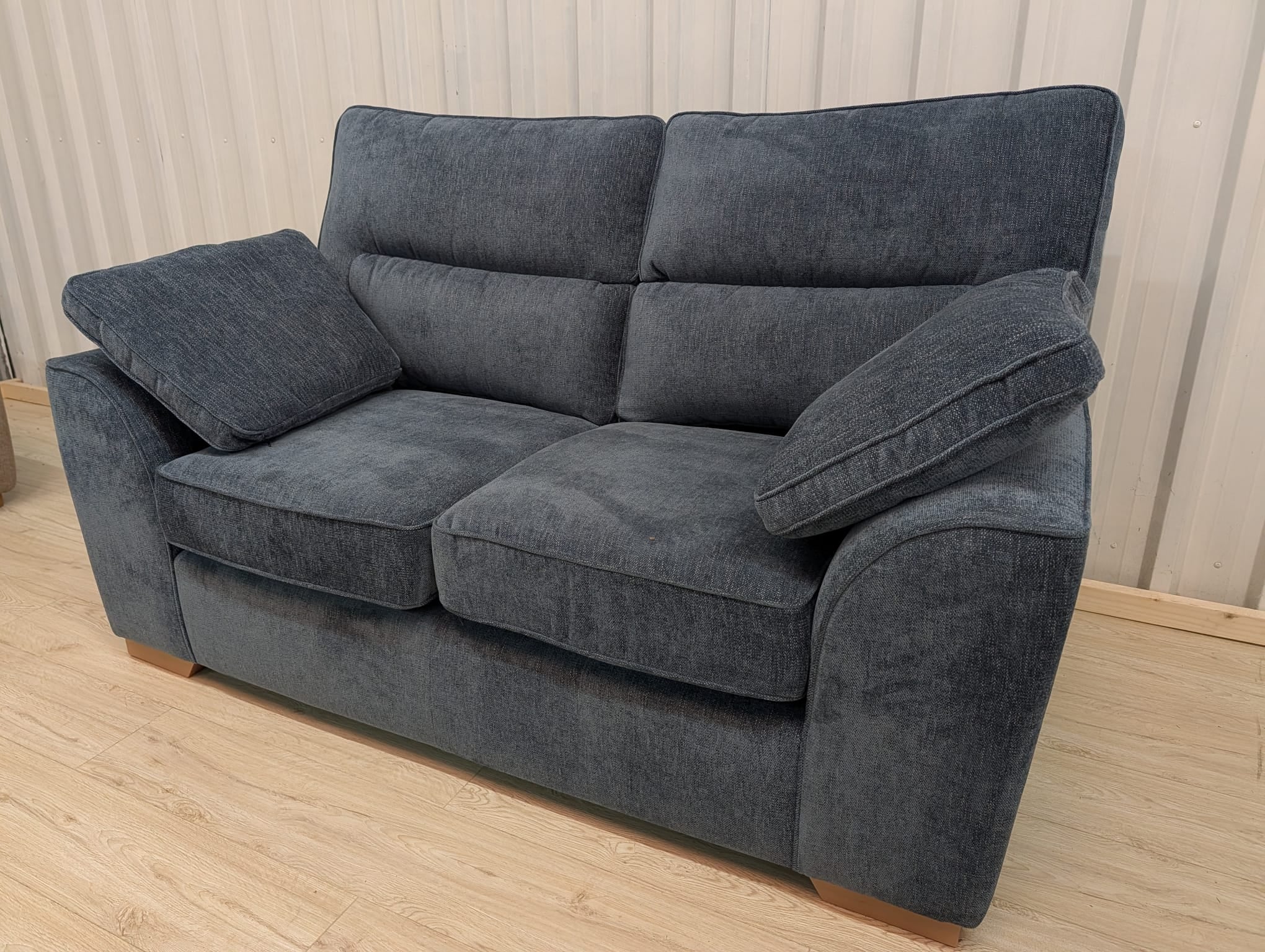 Next Stamford High Back Cotswold Chenille Dark Blue 2 Seater