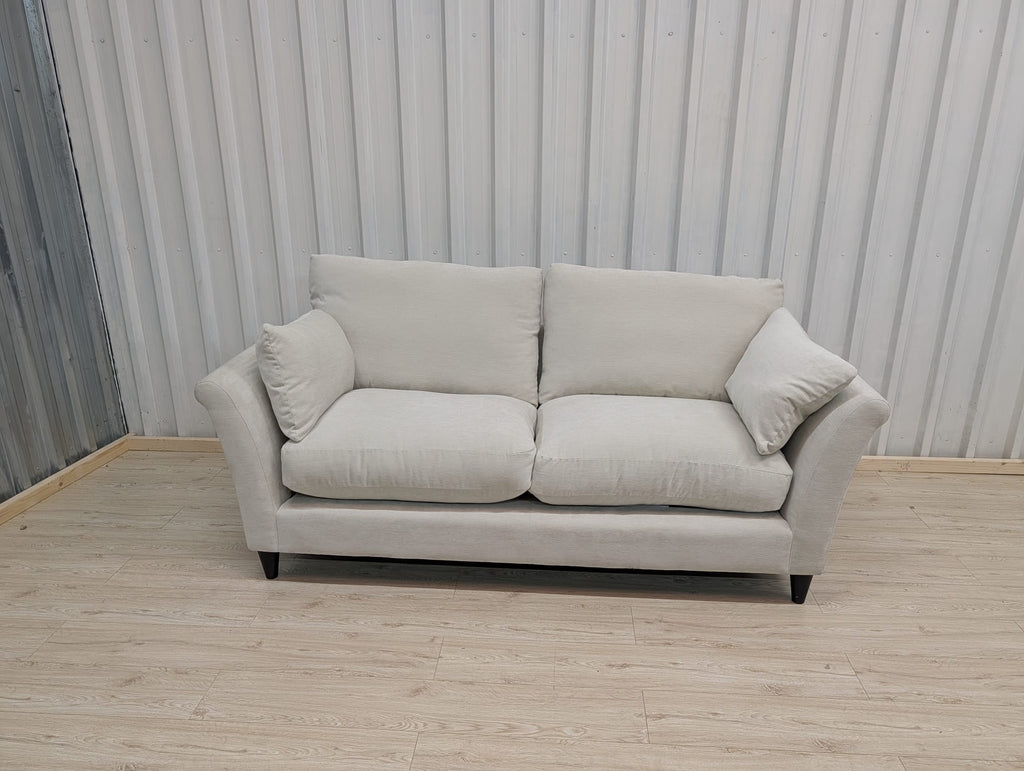 Next Hartley Relaxed Sit Plush Chenille Oyster 3 Seater Sofa