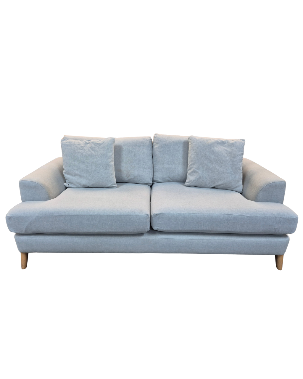 Next Parker Topper Light Blue Brushed Plain Medium Sofa