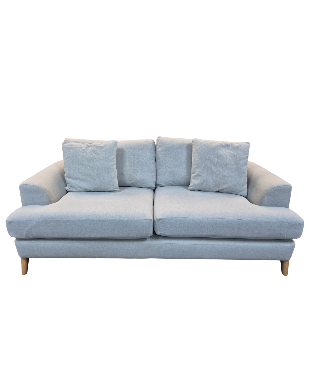 Next Parker Topper Light Blue Brushed Plain Medium Sofa