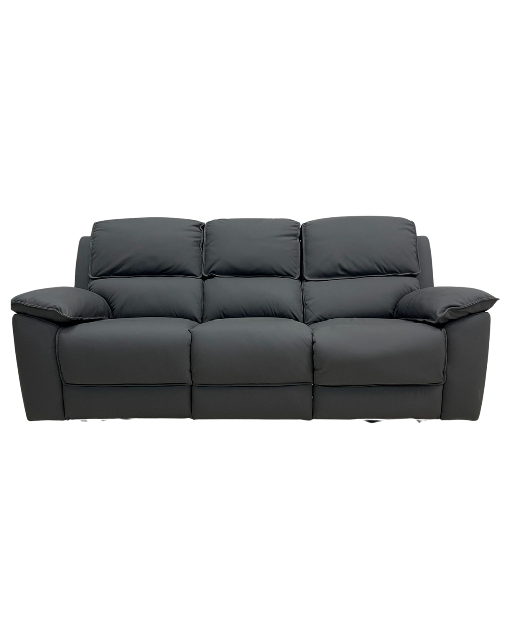 Oakfurnitureland Goodwood 3 Seater Electric Recliner in Dark Grey Leather