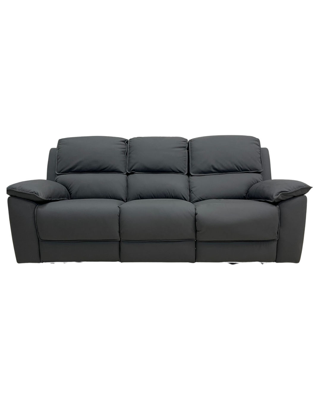 Oakfurnitureland Goodwood 3 Seater Electric Recliner in Dark Grey Leather