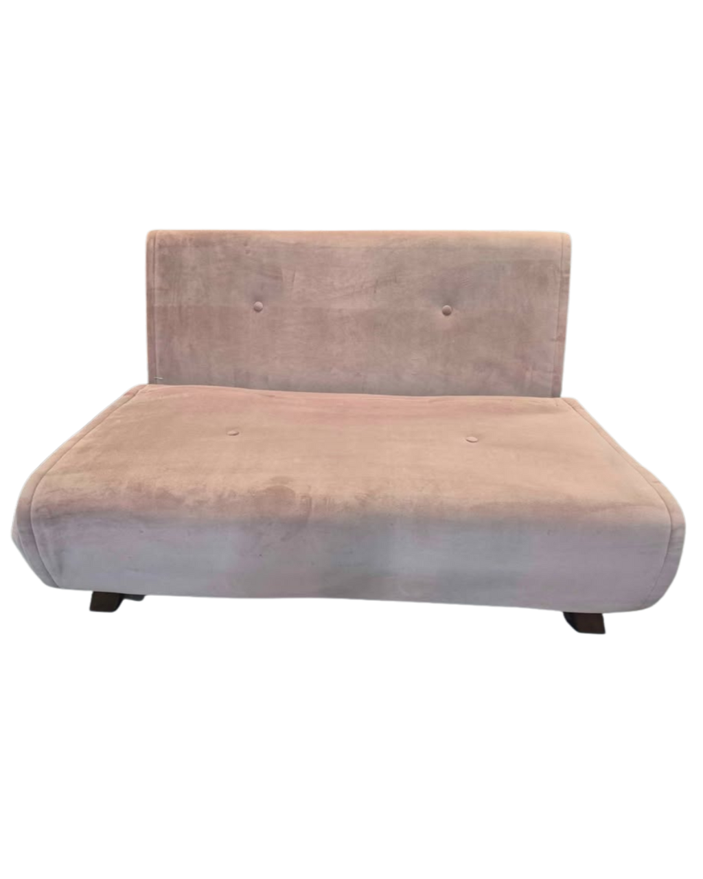 Small MADE Pink Velvet Sofa Bed